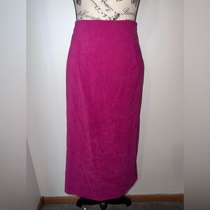 NWT Briggs Petite 12P Fuchsia Pull-On Midi Skirt – Stretch Career